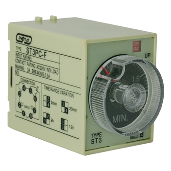 Реле времени 220V ST3PC-F (0.25-2m/20m/2h/12h) Энергия - Электрика, НВА - Реле, автоматизация и управление - Реле времени - Магазин электрооборудования для дома ТурбоВольт